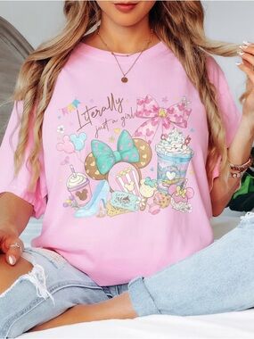 Literally just a girl Disney parks comfort colors T-shirt